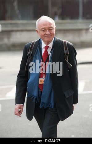 London, UK . Mar 27, 2014. L'ancien maire de Londres Ken Livingstone MP arrive aux funérailles de l'ancien député travailliste Tony Benn, qui a eu lieu à St Margaret's Church à Westminster, le jeudi 27 mars, 2014. Credit : Heloise/Alamy Live News Banque D'Images