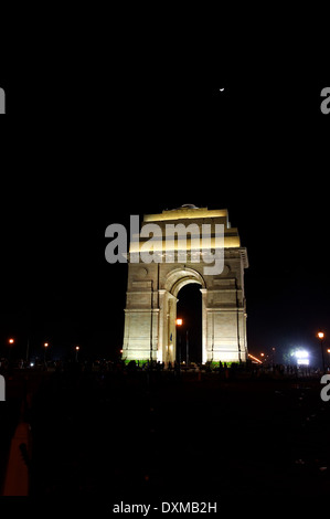 La porte de l'Inde est un monument national de l'Inde. Situé au coeur de New Delhi. Banque D'Images