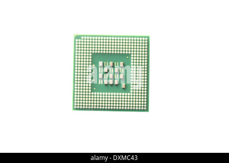 CPU Socket isolé sur fond blanc. Banque D'Images