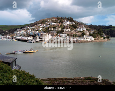 Avis de Kingswear de dessus Bayard's Cove Fort, Dartmouth, Devon, UK Banque D'Images