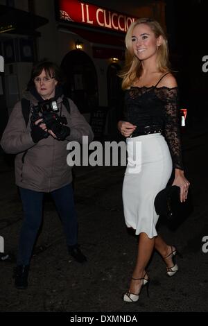 London UK. Mar 27, 2014. Garner Kimberley assiste à la 6e anniversaire de Jersey au Piccadilly Theatre à Londres. Photo par voir Li/Alamy Live News Banque D'Images