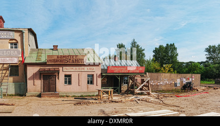 Rues de Minsk de la paupière début xxe construite pour tournage de film. Banque D'Images