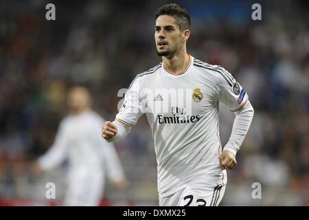 Madrid, Espagne. 18 Mar, 2014. Isco (Réel) : Football/soccer match de la Ligue des Champions entre le Real Madrid et Schalke 04 au Santiago Bernabeu à Madrid, Espagne . © AFLO/Alamy Live News Banque D'Images