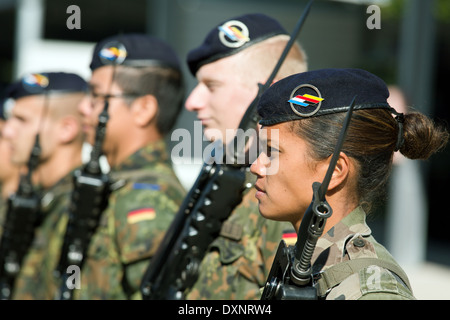 Muellheim, Allemagne, les soldats sur le Kasernengelaende la caserne Robert Schuhmann Banque D'Images