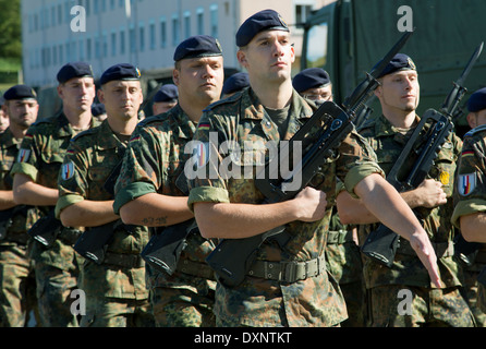 Muellheim, Allemagne, les soldats sur le Kasernengelaende la caserne Robert Schuhmann Banque D'Images