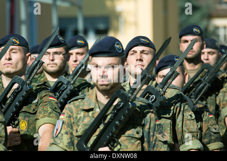 Muellheim, Allemagne, les soldats sur le Kasernengelaende la caserne Robert Schuhmann Banque D'Images