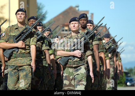 Muellheim, Allemagne, les soldats sur le Kasernengelaende la caserne Robert Schuhmann Banque D'Images