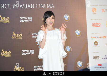 Macao, Chine. Mar 27, 2014. L'actrice japonaise Silva Koshiba à la 8e Asia Film Awards à Macao, Chine Le jeudi 27 mars, 2014. Credit : TopPhoto/Alamy Live News Banque D'Images