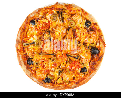 Itailan pizza cuisine libre avec des fruits de mer Banque D'Images