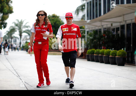 Sport Automobile : Championnat du Monde de Formule 1 de la FIA 2014, Grand Prix de Malaisie, # 7 Kimi Raikkonen (FIN, la Scuderia Ferrari), Banque D'Images