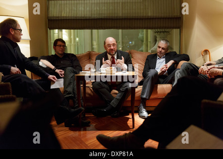 Rome, Italie, le Président du Parlement Européen Martin Schulz, SPD, dans pressbriefing Banque D'Images