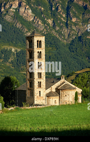 Le douzième siècle église romane de Saint Climent à Taull, Vall de Boi, Espagne. Site du patrimoine mondial de l'UNESCO Banque D'Images