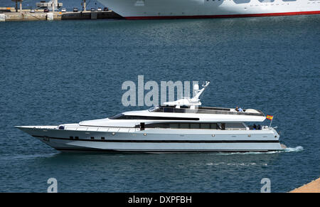 Le yacht de Fortuna, ancienne propriété de la Famille Royale espagnole la voile à Majorque. En ce moment nommé Foners Banque D'Images