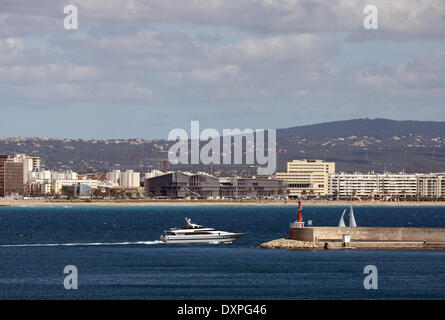 Le yacht de Fortuna, ancienne propriété de la Famille Royale espagnole la voile à Majorque. En ce moment nommé Foners Banque D'Images