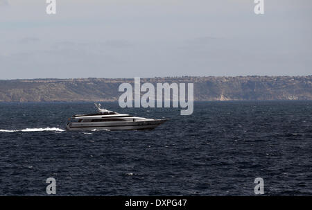 Le yacht de Fortuna, ancienne propriété de la Famille Royale espagnole la voile à Majorque. En ce moment nommé Foners Banque D'Images