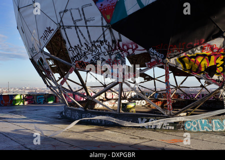 Berlin, Allemagne, ruines d'Abhoerstation l'Armée américaine sur le Teufelsberg Banque D'Images