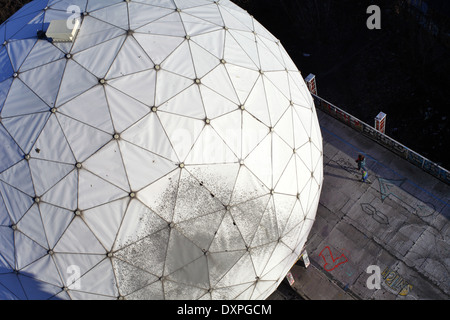 Berlin, Allemagne, ruines d'Abhoerstation l'Armée américaine sur le Teufelsberg Banque D'Images