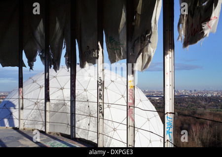 Berlin, Allemagne, ruines d'Abhoerstation l'Armée américaine sur le Teufelsberg Banque D'Images