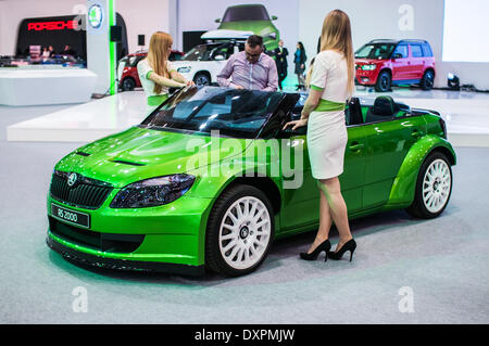 Poznan, Pologne. Mar 27, 2014. Poznan Motor Show est le plus grand événement juste en Pologne, l'industrie automobile, organisé chaque année par la foire internationale. Sur la photo Skoda RS 2000. Credit : Lukas Juszczak/Alamy Live News Banque D'Images