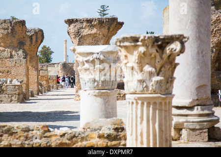 Ruines de Carthage, Tunis, Tunisie Banque D'Images