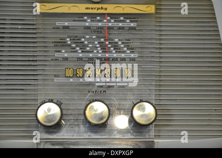 Les Radios antiques au Hoswick Visitor Museum Shetland Ecosse Banque D'Images