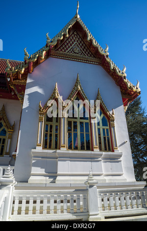 Wat Buddhapadipa temple bouddhiste thaï, London, Londres, Royaume-Uni Banque D'Images