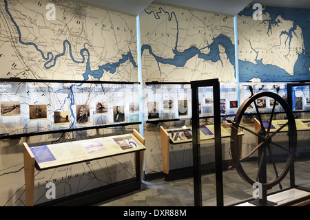 L'intérieur du Musée des marins, Newport News, Virginie. Banque D'Images