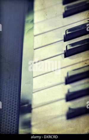 Close up de touches de piano, vintage photo Banque D'Images