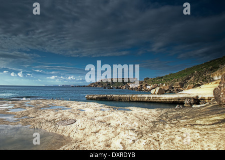 Gnejna Bay, Malte. Banque D'Images