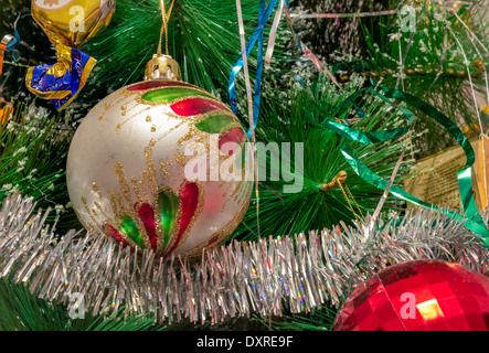 Bal de Noël d'argent Banque D'Images