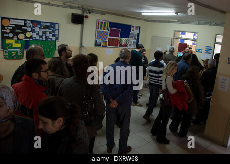 Istanbul, Turquie -- La Turquie les gens se rendront aux urnes pour les élections locales le dimanche 30 mars 2014 Credit : © Bikem Ekberzade/Alamy Live News Banque D'Images