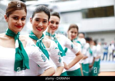 Sepang, en Malaisie. 30Th Mar, 2014. Sport Automobile : Championnat du Monde de Formule 1 de la FIA 2014, Grand Prix de Malaisie, le grid girls : dpa Crédit photo alliance/Alamy Live News Banque D'Images