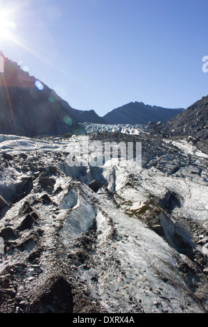 Glacier en Nouvelle-Zélande en mars 2014 Banque D'Images