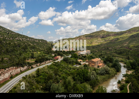 Avis de Montserrat, en Catalogne, Espagne. Banque D'Images