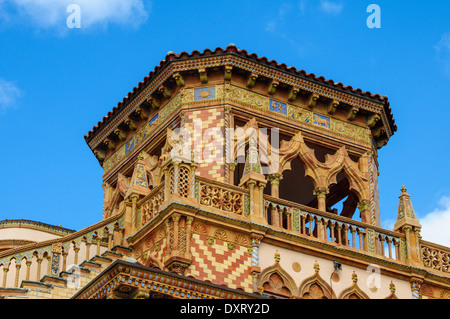 La tour Belvédère, le ca d'Zan Mansion et Ringling Museum, Sarasota Banque D'Images