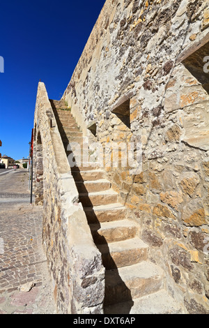 Les anciens murs en Carloforte, Sardaigne, Italie Banque D'Images