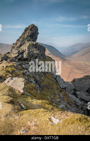 Vue de Thirlmere dans le Lake District de Helm Crag. Banque D'Images