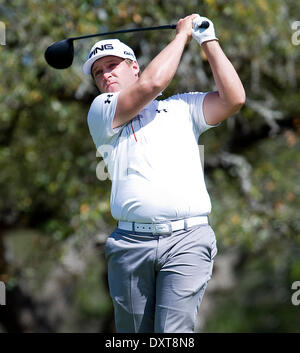 San Antonio, Texas, USA. 30Th Mar, 2014. 30 mars 2014 : Daniel Summerhays en action à la Valero Texas Open à PTC San Antonio AT&T Oaks bien sûr. San Antonio, Texas. Credit : csm/Alamy Live News Banque D'Images