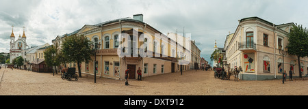 Rues de Minsk de la paupière début xxe construite pour tournage de film. Banque D'Images