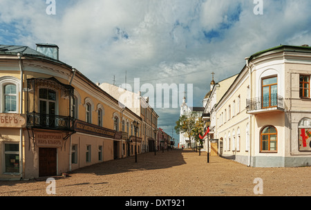 Rues de Minsk de la paupière début xxe construite pour tournage de film. Banque D'Images