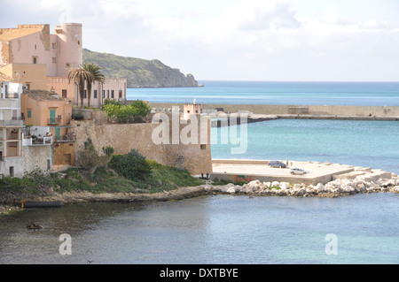 Port de plaisance de Castellammare del Golfo, en Sicile, Banque D'Images