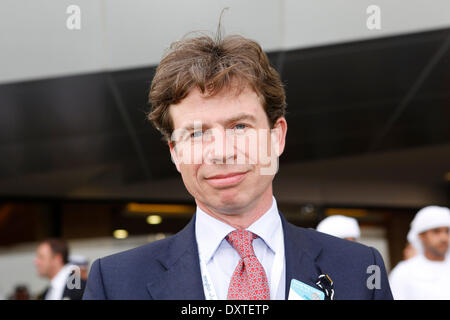 Dubaï, Émirats arabes unis. Mar 29, 2014. Trainer Jamie Osborne en mode portrait. Dpa : Crédit photo alliance/Alamy Live News Banque D'Images