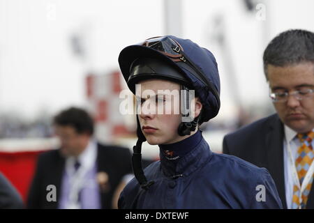 Dubaï, Émirats arabes unis. Mar 29, 2014. Jockey Joseph O'Brien en mode portrait. Dpa : Crédit photo alliance/Alamy Live News Banque D'Images