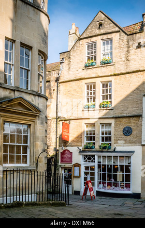 Avis de Sally Lunn's friterie dans la belle ville de Bath dans le Somerset, England, UK. Banque D'Images