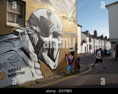 Le quartier animé de Brighton North Laine Banque D'Images