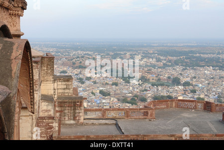 Vue sur la ville de Jodhpur en Inde, vu de Mehrangarh Fort Banque D'Images