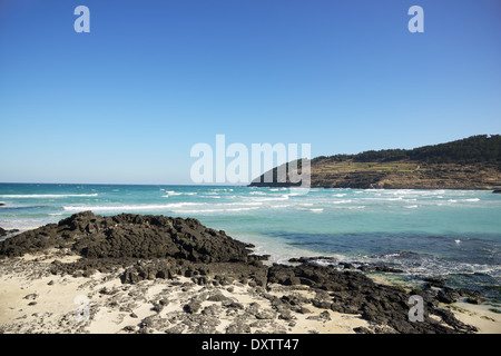 Voir d'Seoubong d'HamDeok beach de l'île de Jeju Banque D'Images