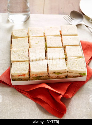 Mini sandwiches aux crevettes Banque D'Images