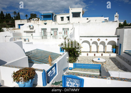 Une vue d'El Annabi house, une résidence typique de Sidi Bou Said. Banque D'Images