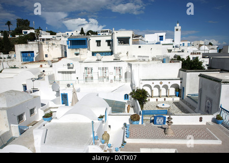 Une vue d'El Annabi house, une résidence typique de Sidi Bou Said. Banque D'Images